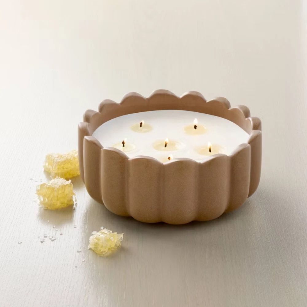Hearth & Hand Salted Honey Scalloped Candle 42 Oz